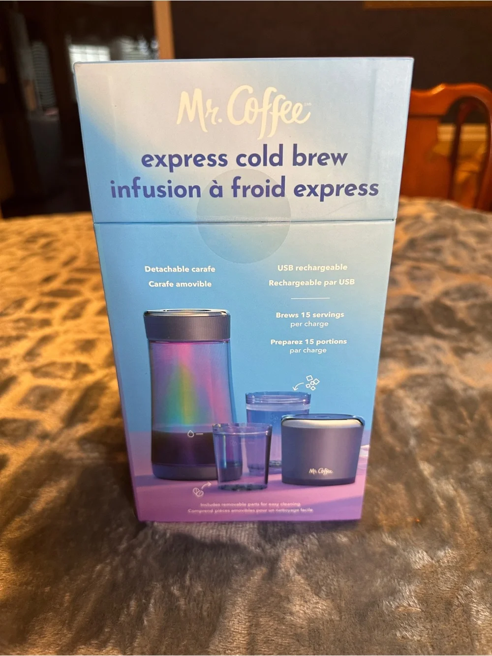 Mr. Coffee Express Cold Brew Maker - Iridescent Blue